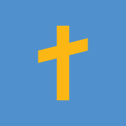 Holy cross on a blue background
